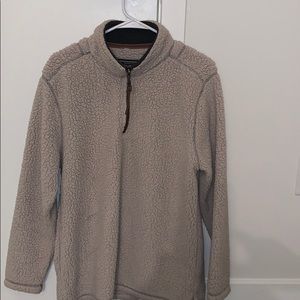 True Grit Sherpa half zip pullover sweatshirt